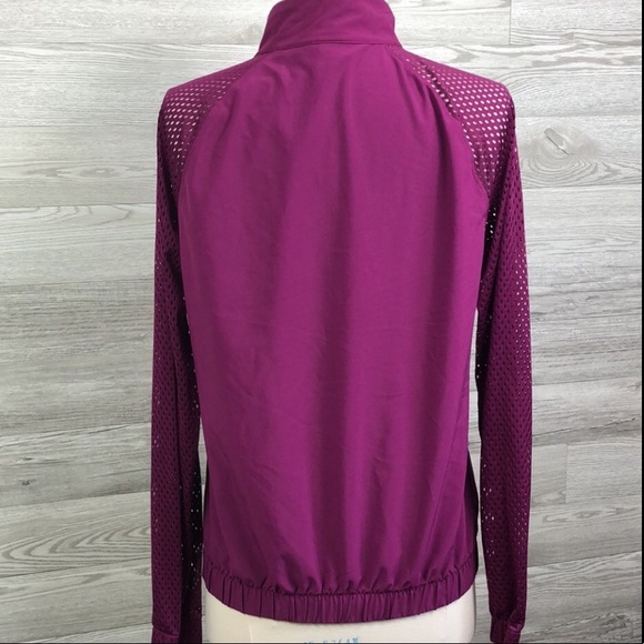 Z by Zella Athletic Full Zip Jacket Fuschia Medium Mesh Lightweight Pink - Picture 3 of 9